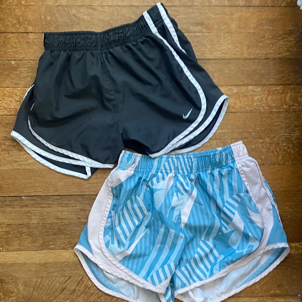 Nike Black & Light Blue Running Shorts
